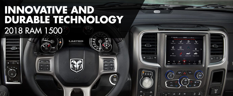 Safety features and interior of the 2018 Ram 1500 - available at Crown Chrysler Dodge Jeep Ram near Soddy-Daisy and East Ridge, TN