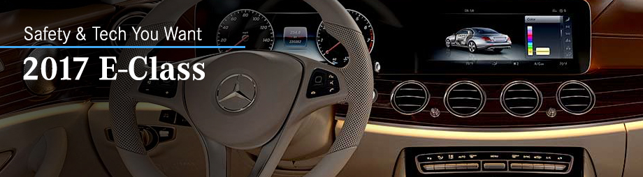 Safety features and interior of the 2017 E-Class - available at Capital Eurocars near Panama City and Marianna 
