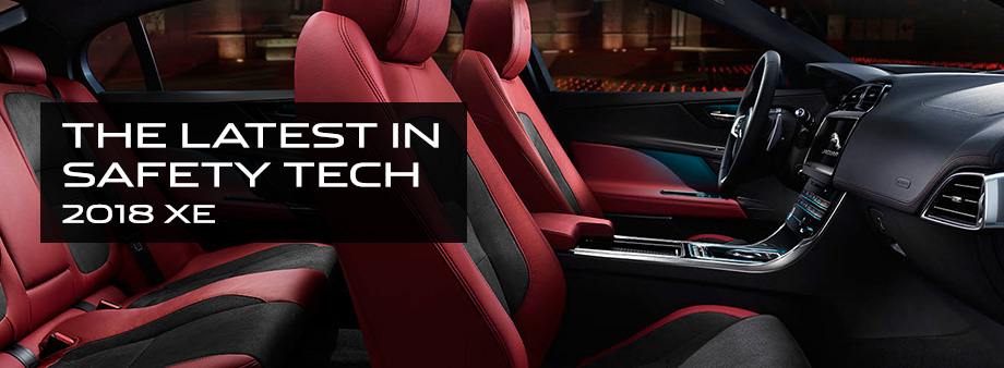 Safety features and interior of the 2018 XE - available at Crown Jaguar near Clearwater and Palm Harbor