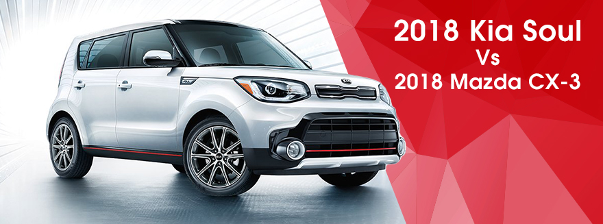 The 2018 Kia Soul Vs The 2018 Mazda CX-3 at Crown Kia of Dublin in Dublin, OH