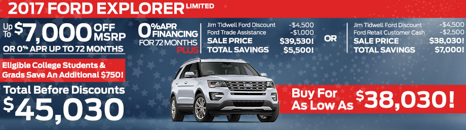 New 2017 Ford Explorer