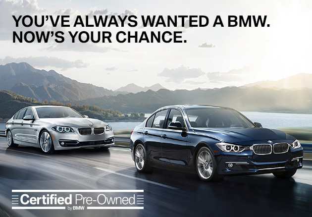 Certified Pre-Owned Sale You've always wanted a BMW. Now's your chance.