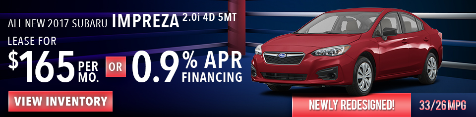 All New 2017 Subaru Impreza 2.0i 4D 5MT