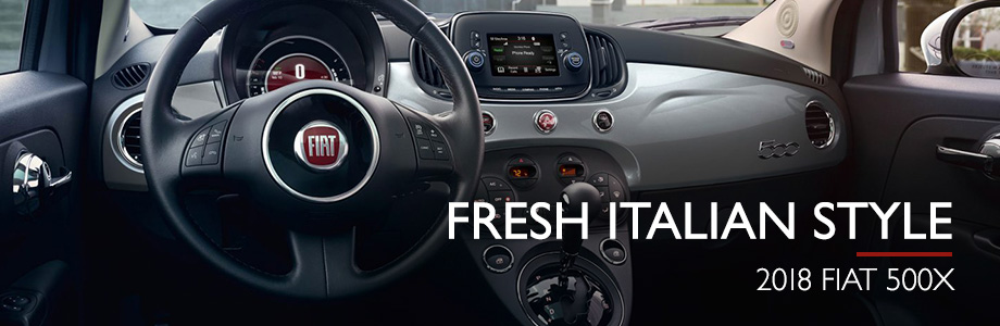Safety features and interior of the 2018 Fiat 500 - available at Crown CDJRF of Chattanooga near Athens and Chattanooga