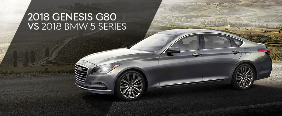 The 2018 Genesis G80 Vs The 2018 BMW 5 Series at Crown Genesis in St. Petersburg, FL