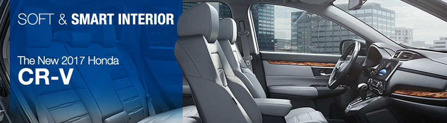 Interior of the 2017 CR-V available Crown Honda near Tampa and Palm Harbor