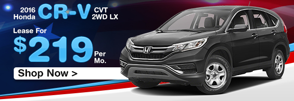 2016 Honda CR-V CVT 2WD LX Lease for $219 per month
